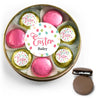 Personalized Easter Eggs & Flowers Chocolate Covered Oreo Cookies Gift Tin