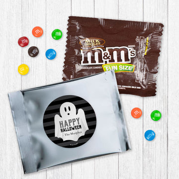 Personalized Halloween Ghouling Ghost Candy Favor Bag - M&Ms or Skittles