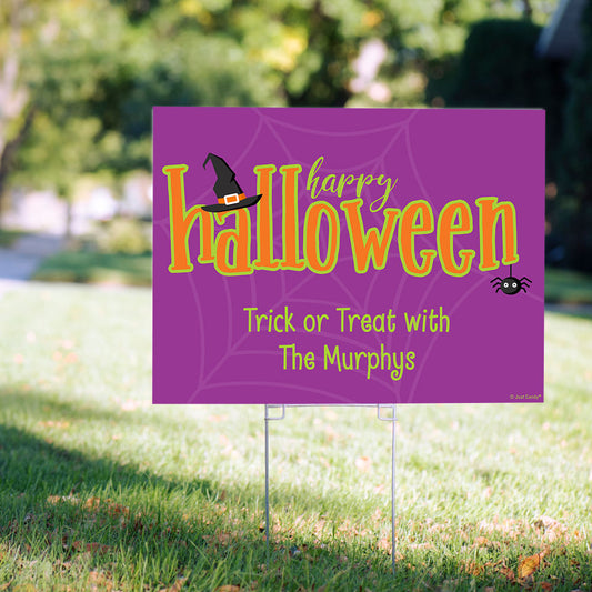 Personalized Halloween Spirit Yard Sign and Stake