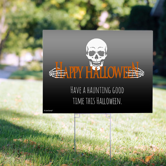 Personalized Halloween Skeleton Yard Sign and Stake