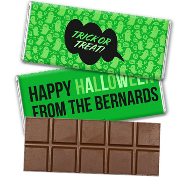Personalized Halloween Spooky Phrases Hershey's Milk Chocolate Bar & Wrapper