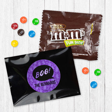 Personalized Halloween Spooky Phrases Candy Favor Bag - M&Ms or Skittles