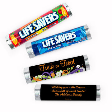 Personalized Halloween No Tricks Just Treats Lifesavers Rolls (20 Rolls)