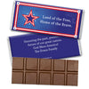 Personalized Patriotic Themed Hershey's Milk Chocolate Bar Patriotic Star
