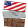 Personalized Patriotic Themed Hershey's Milk Chocolate Bar Patriotic American Flag