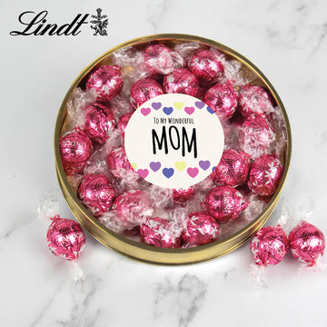Mother's Day Lindt Truffle Plastic Gift Tin - Hearts