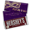 Personalized Mardi Gras Golden Elegance Hershey's Milk Chocolate Bar & Wrapper