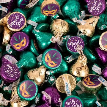 Assembled Mardi Gras Hershey's Kisses Candy