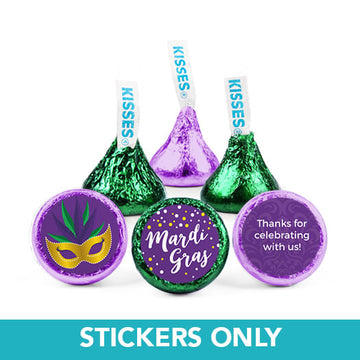 Personalized Mardi Gras Big Easy 3/4" Stickers (108 Stickers)
