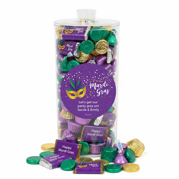 Personalized Mardi Gras Big Easy Canister 2 lb