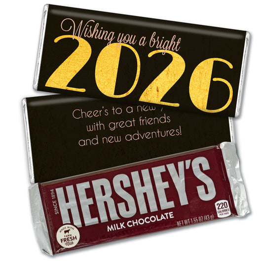 Personalized New Year's Eve Bright New Year Hershey's Milk Chocolate Bar & Wrapper