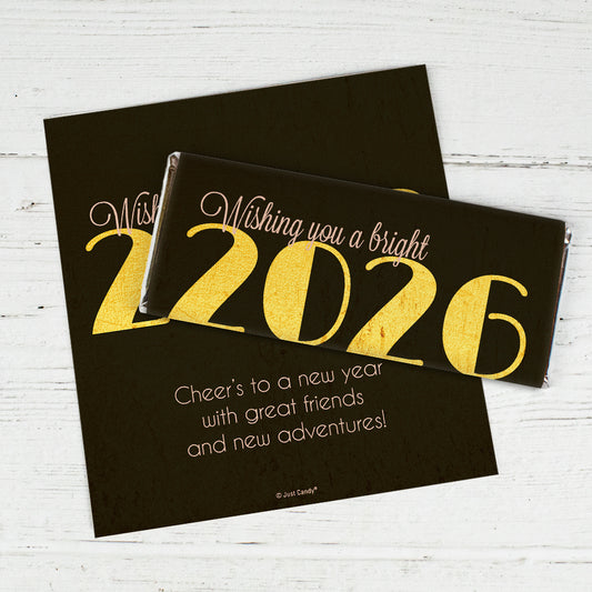 Personalized New Year's Eve Bright New Year Chocolate Bar Wrappers