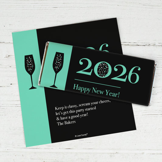 Personalized New Year's Eve A Classy New Year Chocolate Bar Wrappers