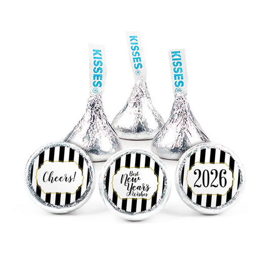 New Year's Eve Hershey's Kisses New Years Stripes Assembled Kisses