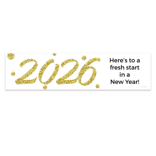 Personalized New Year's Eve Dots 5 Ft. Banner