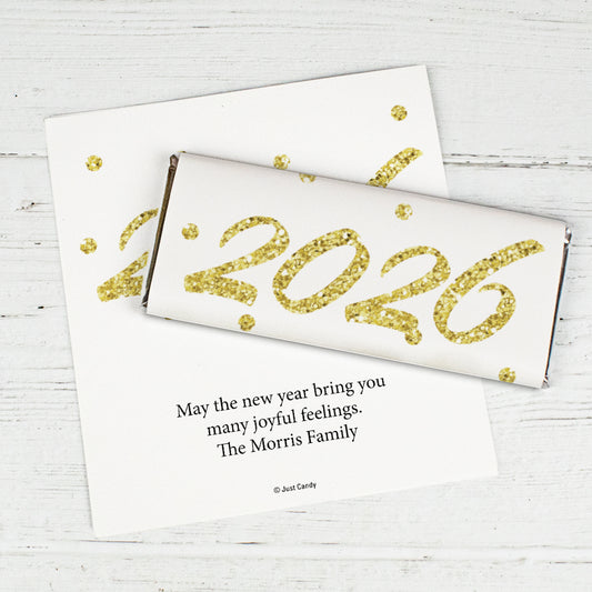 Personalized New Years Dots Hershey's Chocolate Bar Wrappers