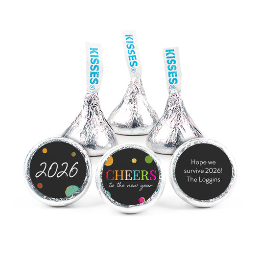 Personalized New Year's Eve Cheers Hershey's Kisses