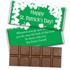 St. Patrick's Day Personalized Hershey's Milk Chocolate Bar White Clovers on Green