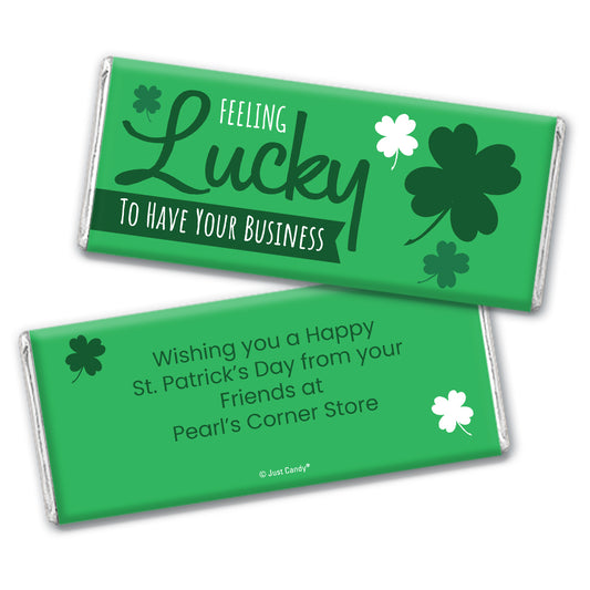 St. Patrick's Day Personalized Hershey's Milk Chocolate Bar - Feeling Lucky
