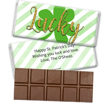 Personalized St. Patrick's Day Stripes Hershey's Milk Chocolate Bar & Wrapper
