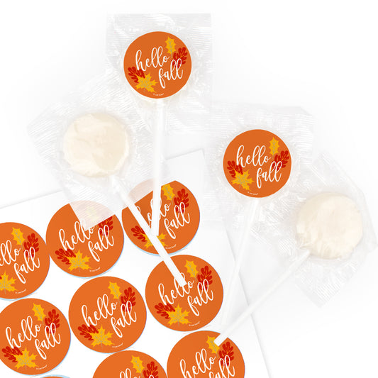 DIY Autumn Fall Stickers & Lollipop (130ct) - Hello Fall
