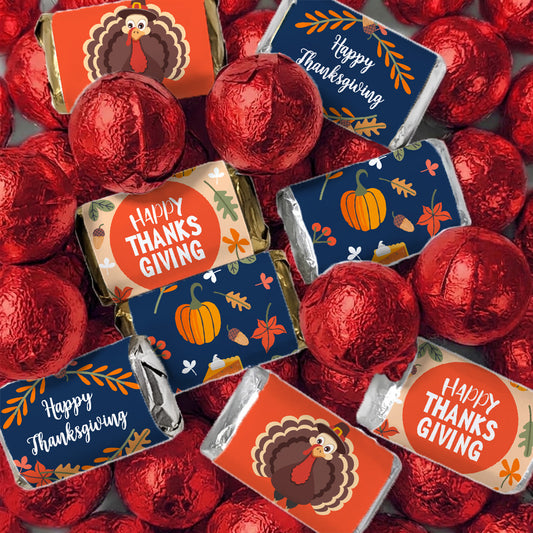 Happy Thanksgiving Autumn Hershey's Miniatures and Chocolate Mix