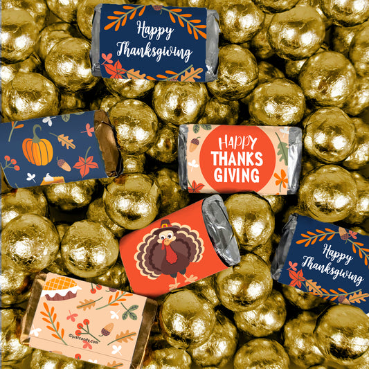 Happy Thanksgiving Autumn Hershey's Miniatures and Chocolate Mix