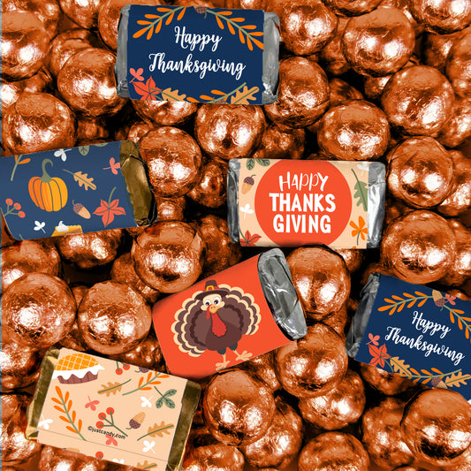 Happy Thanksgiving Autumn Hershey's Miniatures and Chocolate Mix