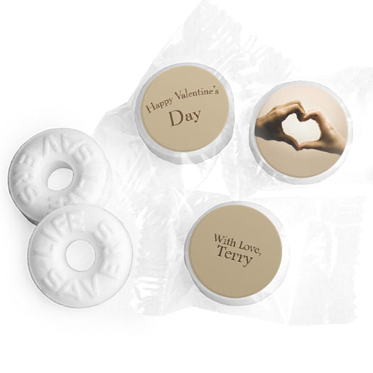 Valentine's Day Personalized Life Savers Mints Hands of Love