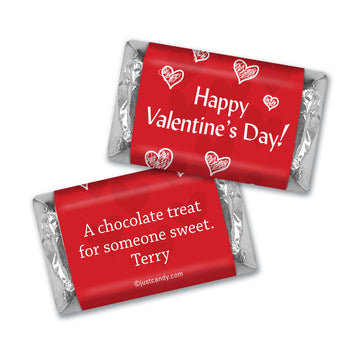 Valentine's Day Personalized Hershey's Miniatures Heart Confetti