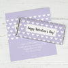 Valentine's Day Personalized Chocolate Bar Wrappers Hearts