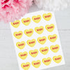 Personalized Valentine's Day 2" Stickers - Coversation Hearts