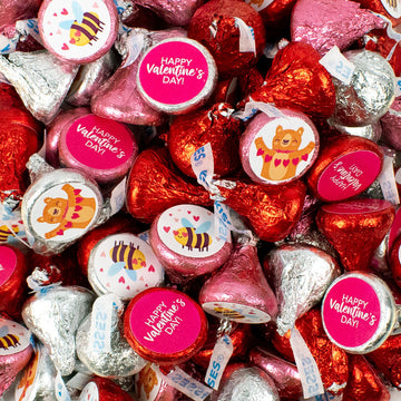 Assembled Valentine's Day Hershey's Kisses Candy 13.6oz Bag 85ct - The Bees and the Bears