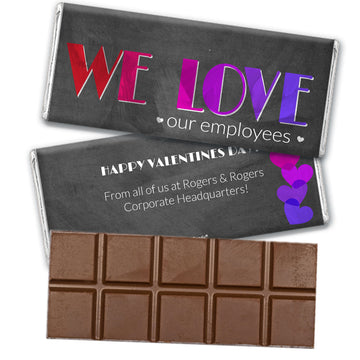 Personalized Valentine's Day Love Our Employees Hershey's Hershey's Milk Chocolate Bar & Wrapper
