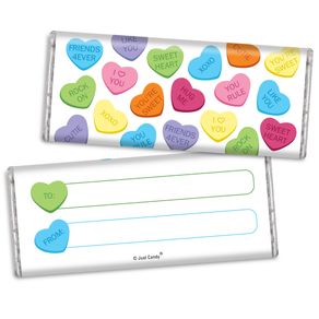 Fill in the Blank Valentine's Day Message Chocolate Bar & Wrapper - 12 Pack