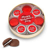 Valentine's Day Script Heart Chocolate Covered Oreo Cookies Gift Tin