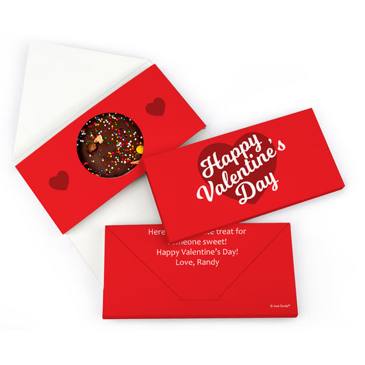 Personalized Valentine's Day Script Heart Gourmet Infused Belgian Chocolate Bars (3.5oz)