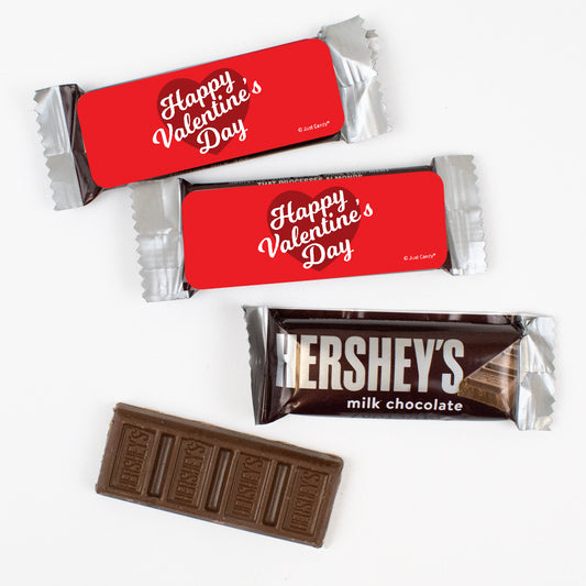 Valentine's Day Hershey's Snack Size Chocolate Bar - Script Heart