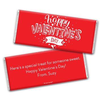 Personalized Valentine's Day Hearts and Hugs Hershey's Hershey's Milk Chocolate Bar & Wrapper