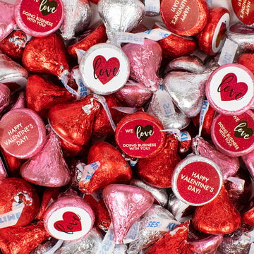Assembled Valentine's Day Hershey's Kisses Candy 13.6oz Bag 85ct - Corporate Dazzle