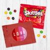 Personalized Valentine's Day Love Block Greetings Candy Favor Bag - M&Ms or Skittles