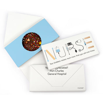 Personalized Nurse Appreciation First Aid Gourmet Infused Belgian Chocolate Bars (3.5oz)