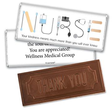 Nurse Appreciation Personalized Embossed Chocolate Bar First Aid