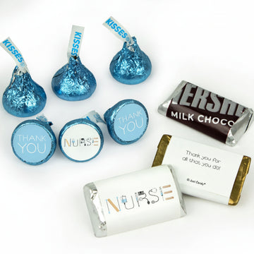 Nurse Appreciation Candy Hershey's Kisses & Hershey's Miniatures for Party Favors