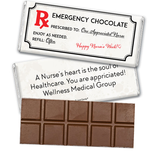 Nurse Appreciation Personalized Hershey's Milk Chocolate Bar Emergency Chocolate