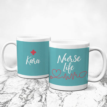 Personalized Nurse Appreciation Week Nurse Life 11oz Mug Empty