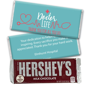 Personalized Doctor Appreciation Hershey's Milk Chocolate Bar & Wrapper