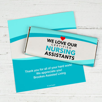 Nurse Appreciation Personalized Chocolate Bar Wrappers Certified Nurse Assistant