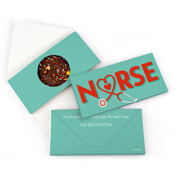 Personalized Nurse Stethoscope Gourmet Infused Belgian Chocolate Bars (3.5oz)