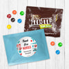 Personalized Thank You Icons Candy Favor Bag - M&Ms or Skittles